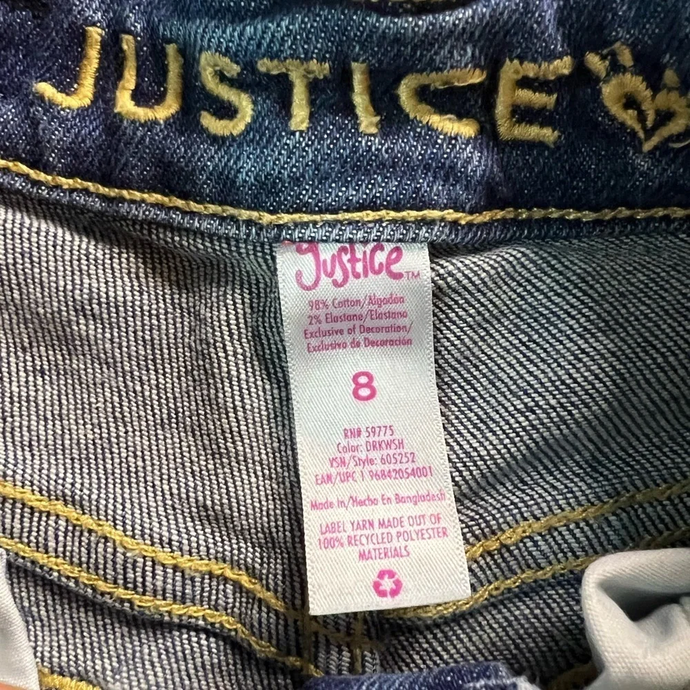 Justice Girls Denim Distressed Shorts